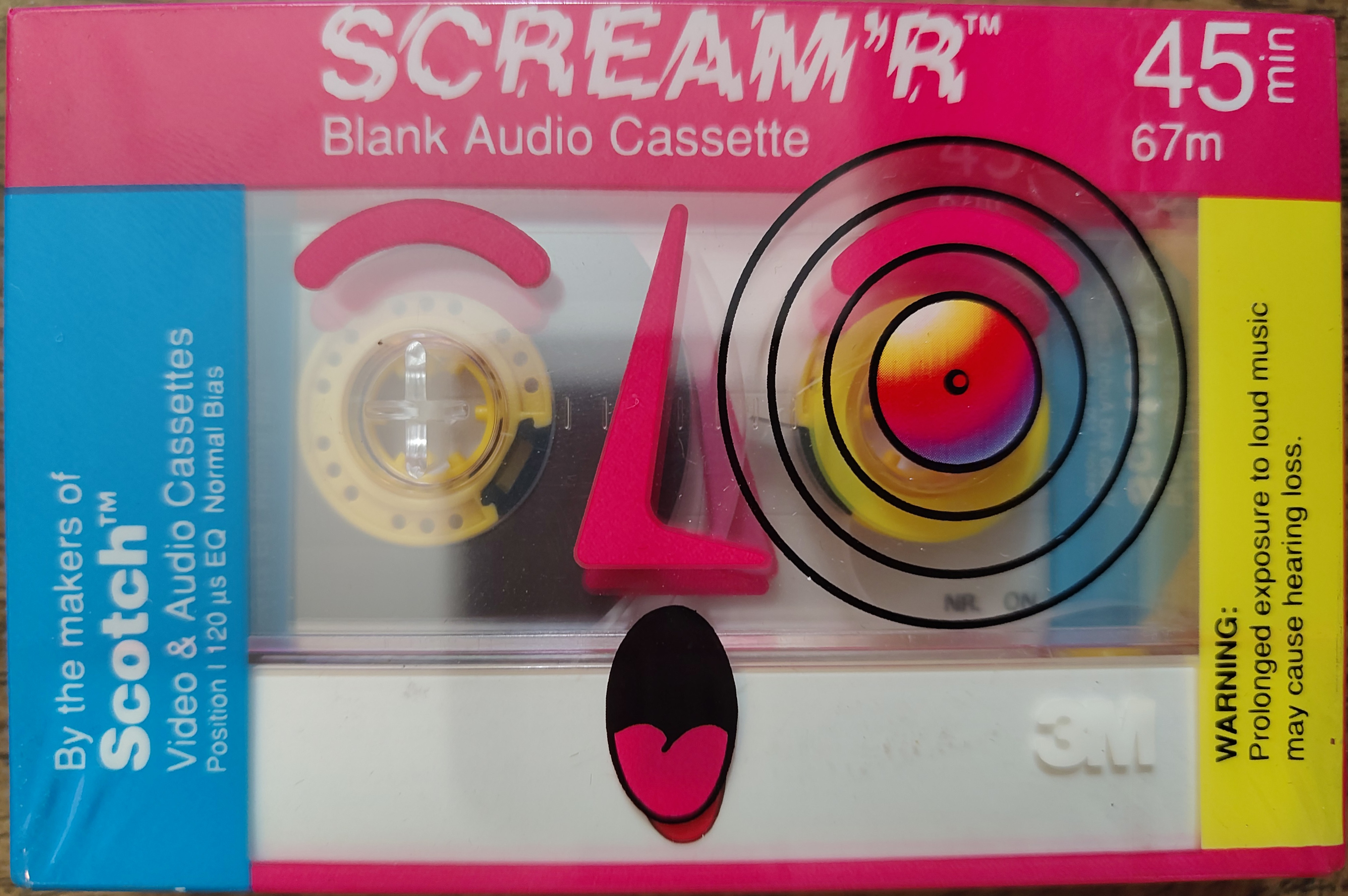 photograph of a vintage scream'r cassette tape